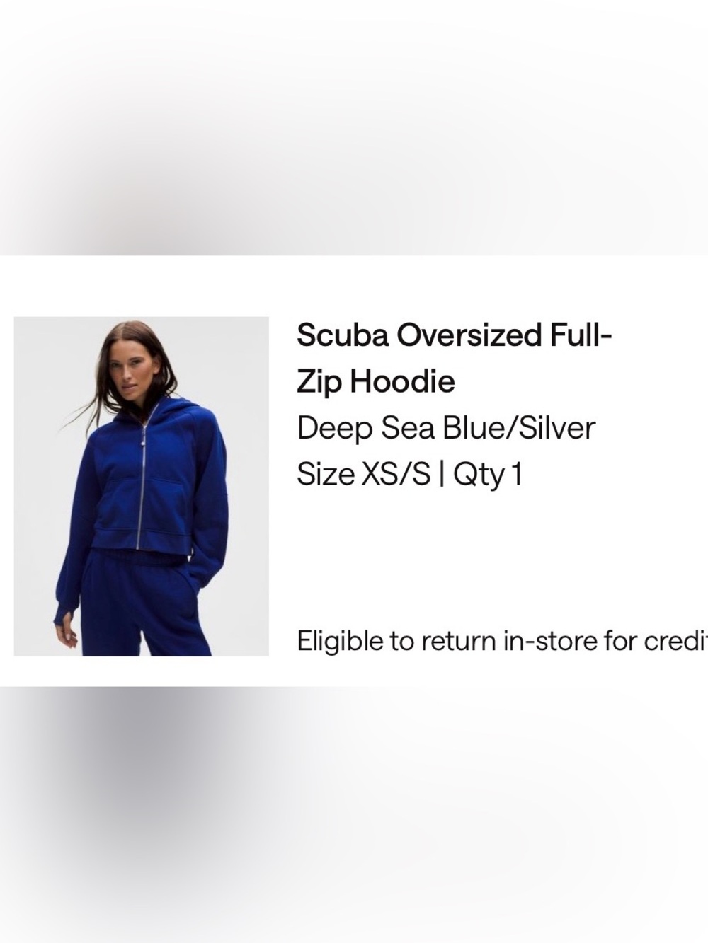 Lululemon scuba oversized full zip hoodie small extra small